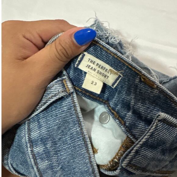 Madewell Womens 23 The Perfect Jean Shorts Denim Ripped Distressed Summer - Picture 4 of 8